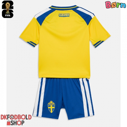 Sverige Hjemmebanesæt Børn VM 2026 Kort ærmer (+ korte bukser)